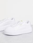 Puma Oslo Femme Sneakers In White And Baby Blue