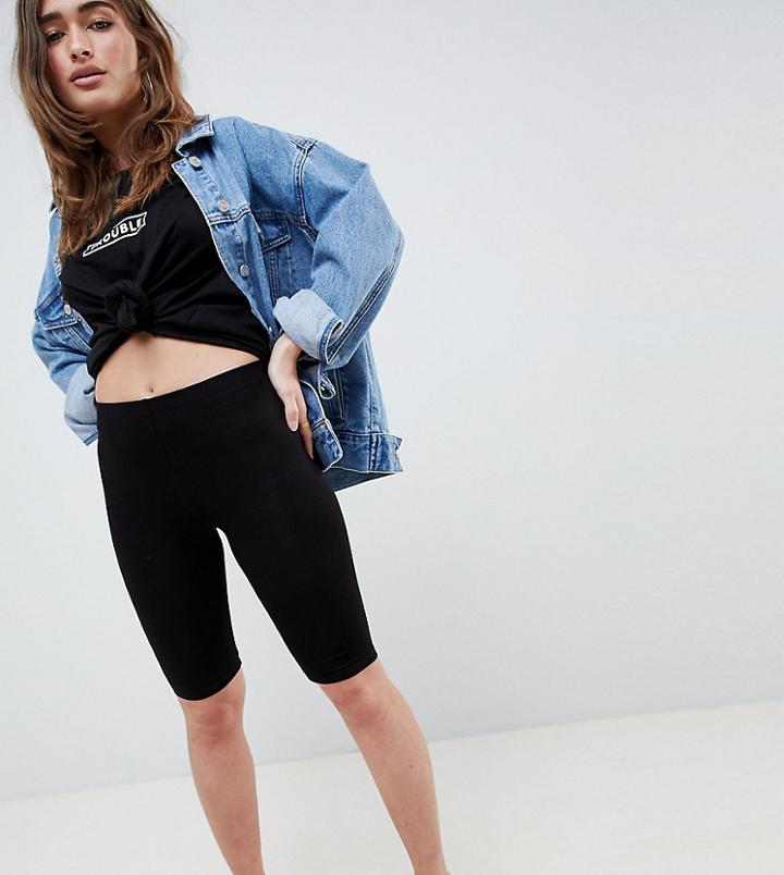 Asos Design Petite Basic Legging Shorts - Black
