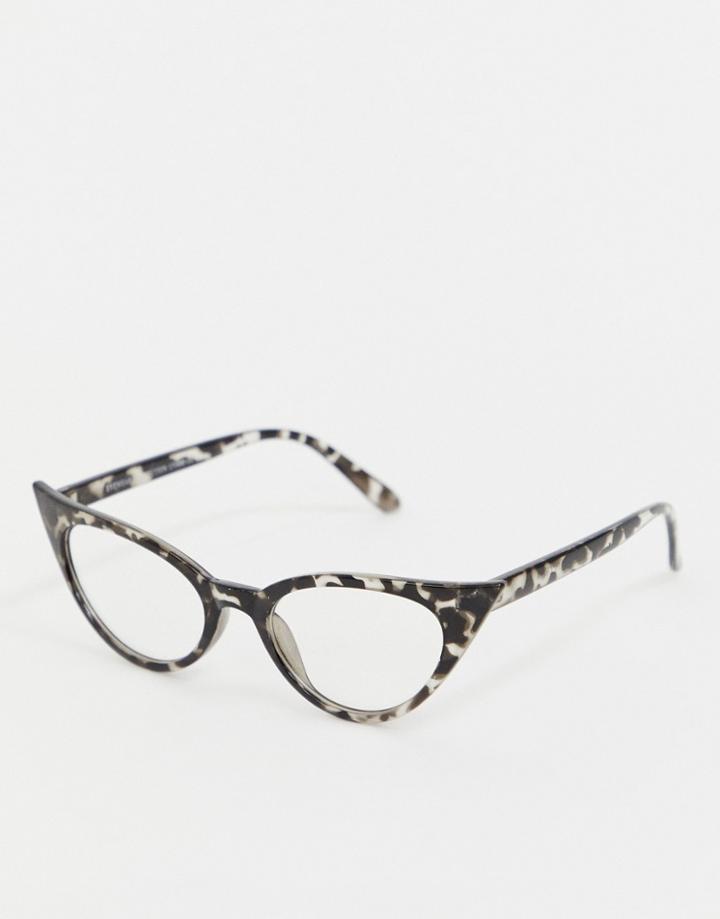 Svnx Clear Lens Cat Eye Glasses - Brown