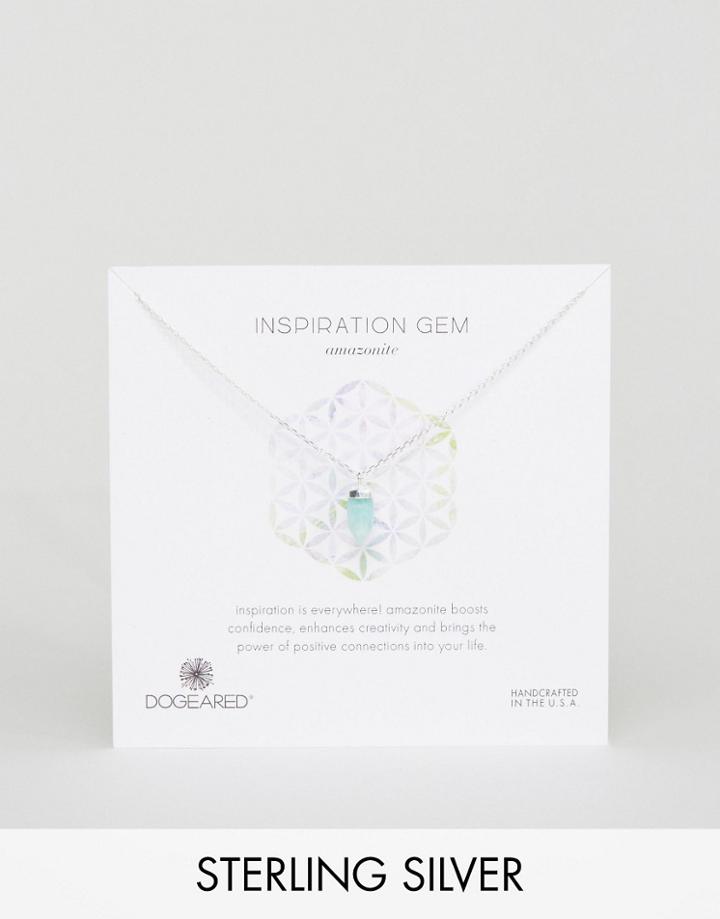Dogeared Sterling Silver Amazonite Inspiration Gem Reminder Necklace -
