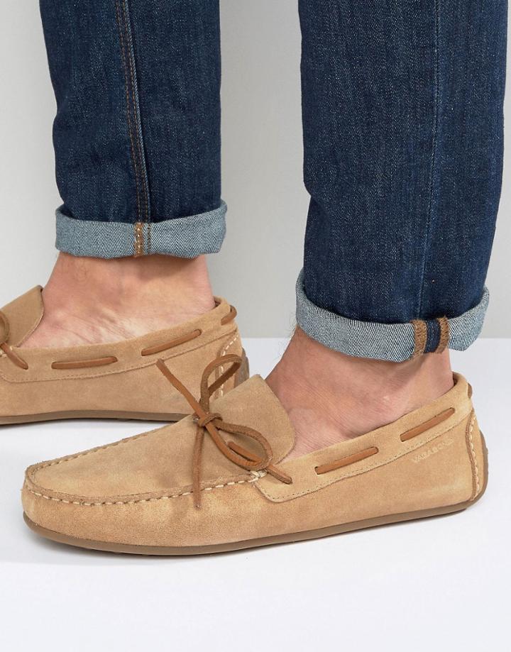 Vagabond Lorenzo Suede Driving Shoes - Beige