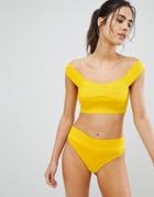 Prettylittlething Bandage Bikini Bottom - Yellow