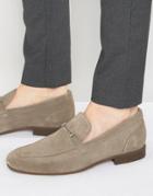 Hudson London Navarre Suede Loafer Shoes - Tan