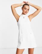 River Island Halter Scuba Shift Mini Dress In White