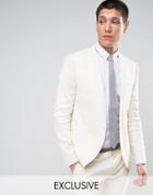 Noak Skinny Blazer In Linen - White