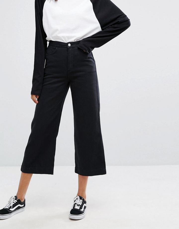 Weekday Denim Wide Leg Jeans - Black