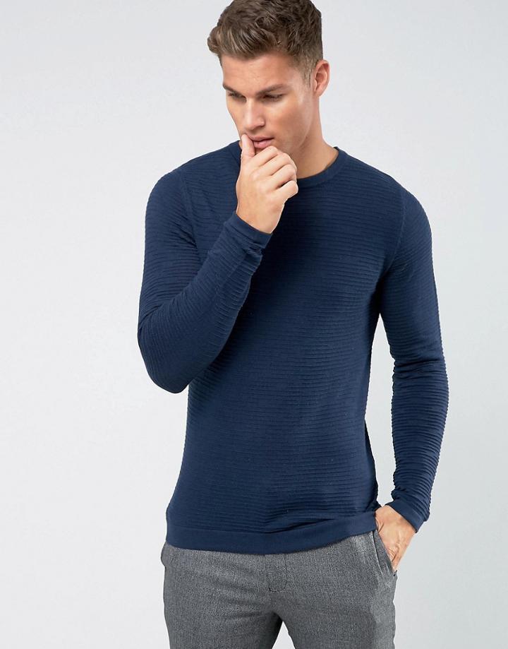 Troy Crew Neck Sweatshirt - Navy