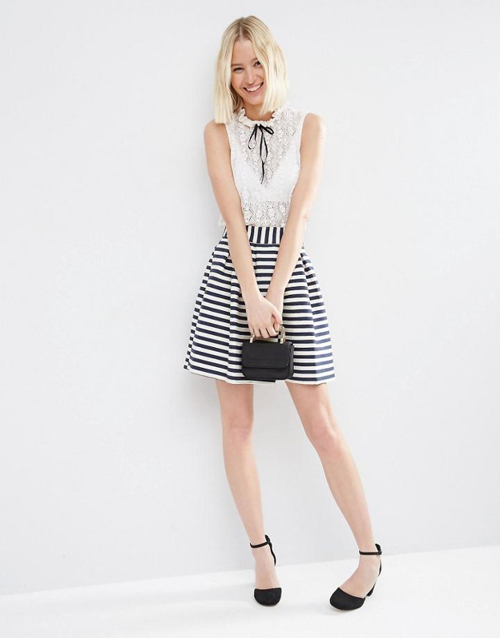 Asos Mini Prom Skirt In Stripe