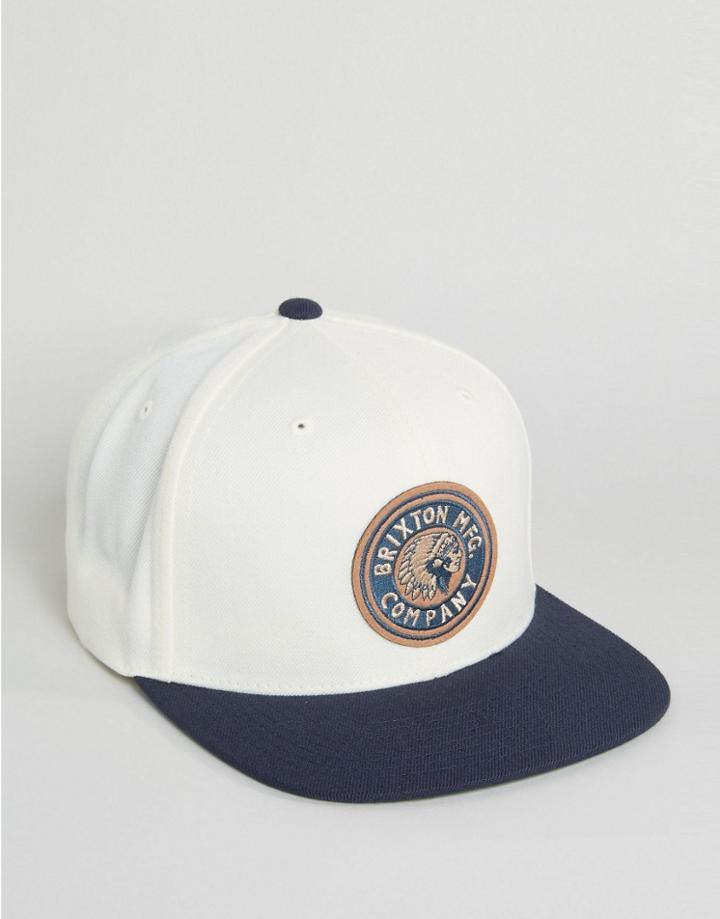 Brixton Snapback Cap Rival - White
