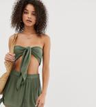 South Beach Tie Front Beach Two-piece In Green
