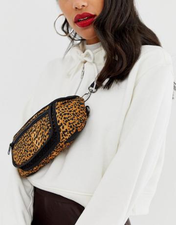 In Wear James Leopard Print Fanny Pack Belt