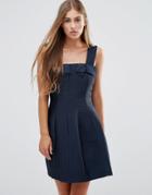 See U Soon Prom Dress With Bow Detail - Navy