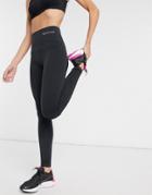 Hummel Tif High Waist Seamless Performance Tights In Black Melange