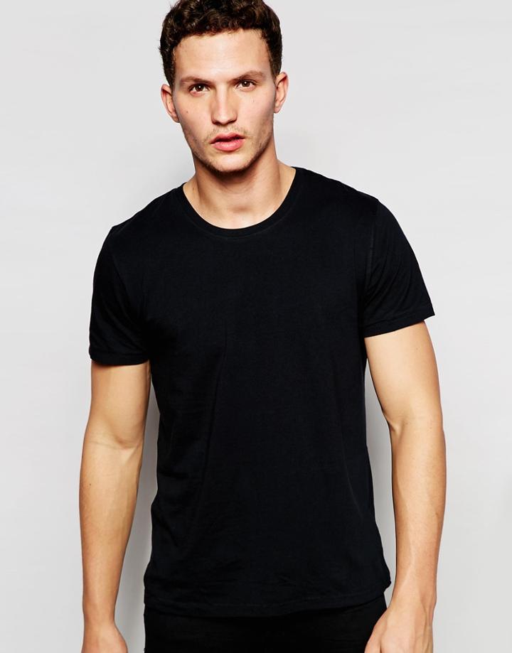 Nudie T-shirt Crew Neck In Black - Black