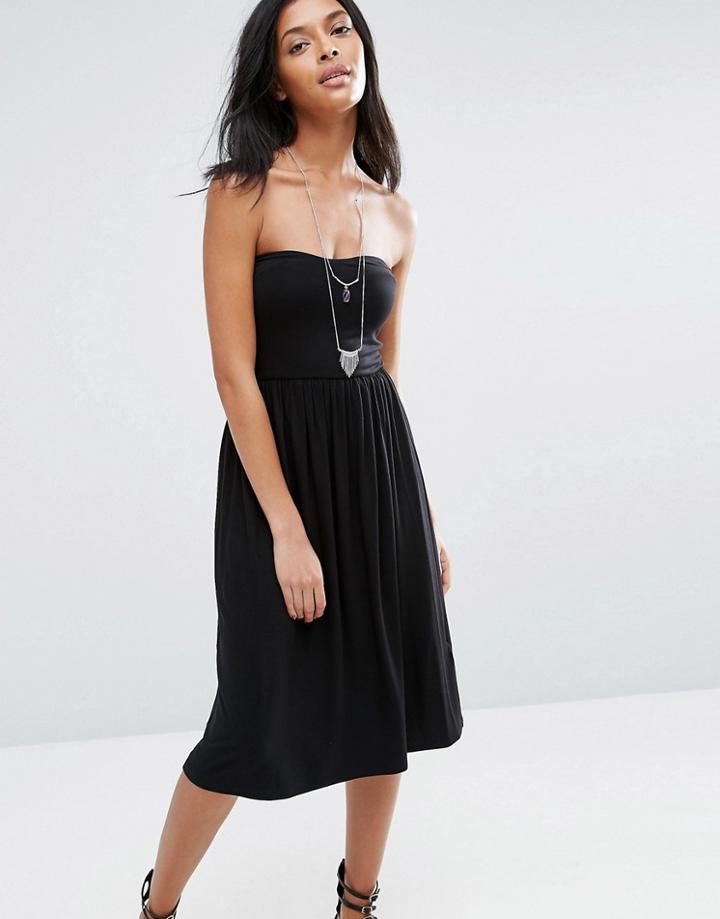 Asos Bandeau Midi Sundress - Black