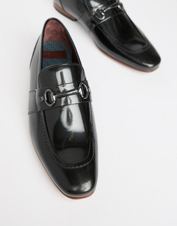 Ted Baker Paiser Loafers In Black Patent - Black