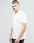 Asos Pineapple Ditsy Print Polo In White - White