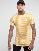 Good For Nothing T-shirt In Mustard Stripe - White