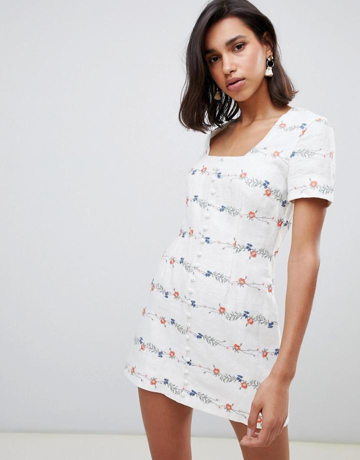 Stevie May So Easy Embroidered Mini Dress - Multi