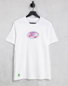 Nike Worldwide Globe Logo T-shirt In White