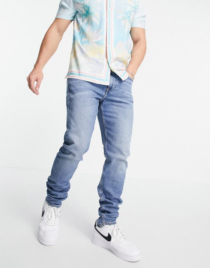 Calvin Klein Jeans Slim Tapered Jeans In Light Wash-blues