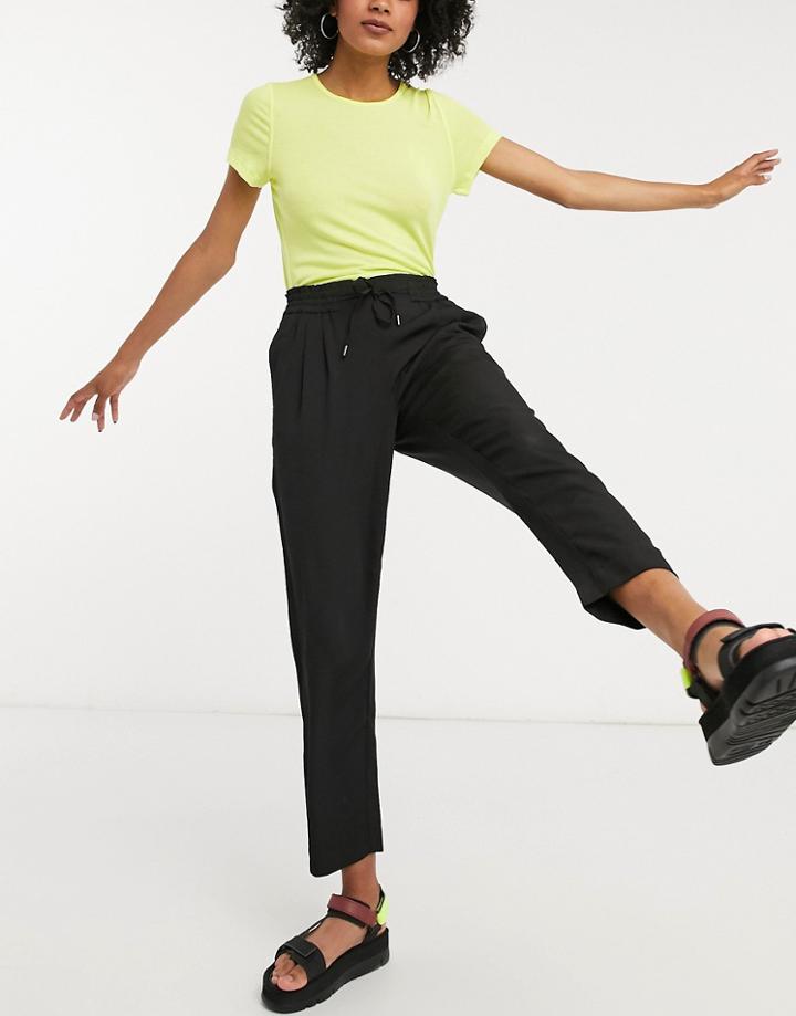 Vila Soft Joggers In Black
