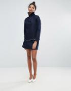 Waven Ina Pockets A Line Skirt - Blue