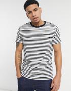 Jack & Jones Premium Knit T-shirt In Navy & White Stripes