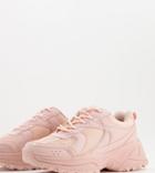 Asos Design Wide Fit Dorri Chunky Sneakers In Dusty Pink-neutral