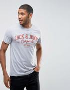 Jack & Jones Originals T-shirt With Brand Graphic - Gray