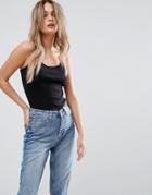 New Look Shoestring Jersey Cami - Black