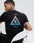 Asos T-shirt In Black With Gradient Skull Print - Black