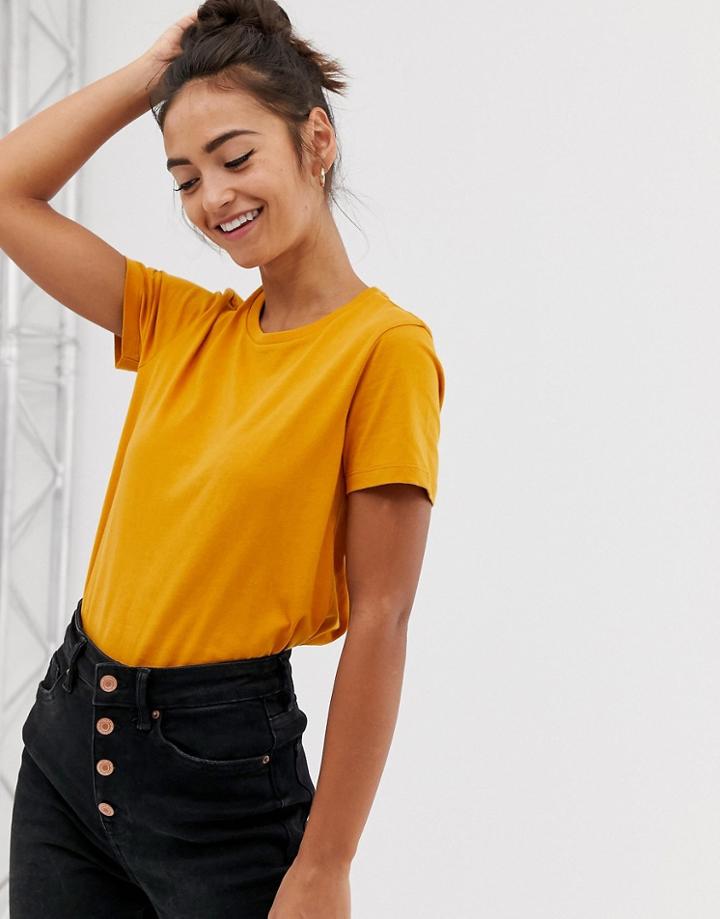 Asos Design Ultimate T-shirt With Crew Neck In Mustard - Orange