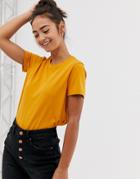 Asos Design Ultimate T-shirt With Crew Neck In Mustard - Orange