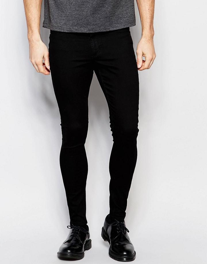 Cheap Monday Mid Spray Jeans In Black - Black