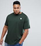 Good For Nothing Plus T-shirt In Khaki With Chest Logo - Green