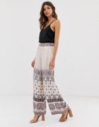 Vila Paisley Wide Leg Pants-multi