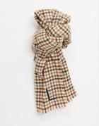 Asos Design Heritage Check Scarf With Initial L-multi