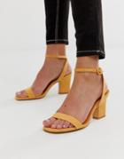 Mango Two Part Mid Sandals In Yellow - Yellow