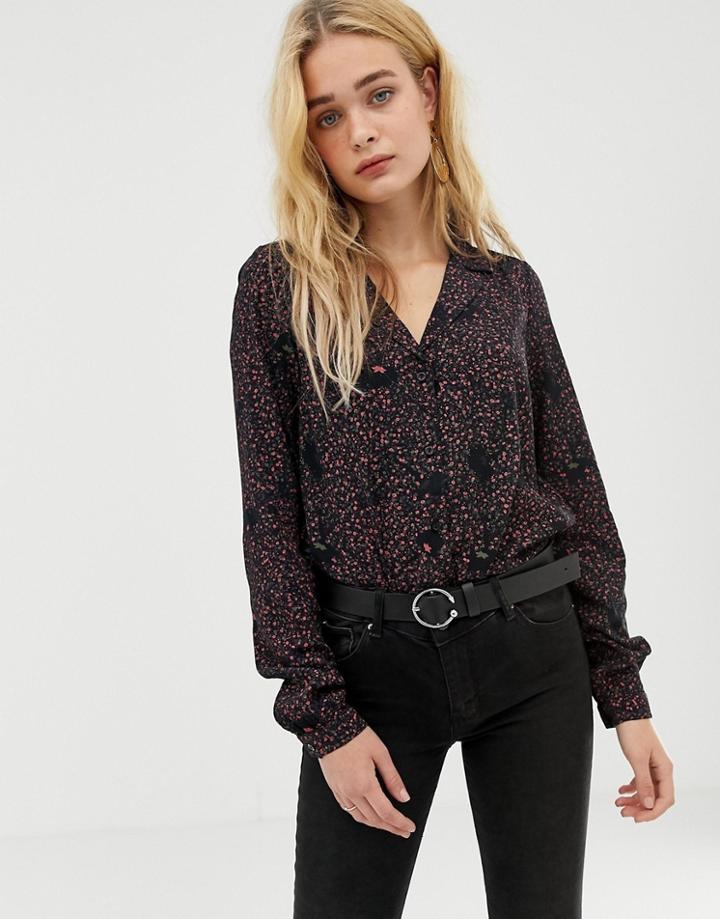 Vero Moda Delicate Print Shirt - Black