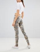 Freddy Wr. Up Shaping Effect Mid Rise Snug Stretch Push Up Jegging - Green