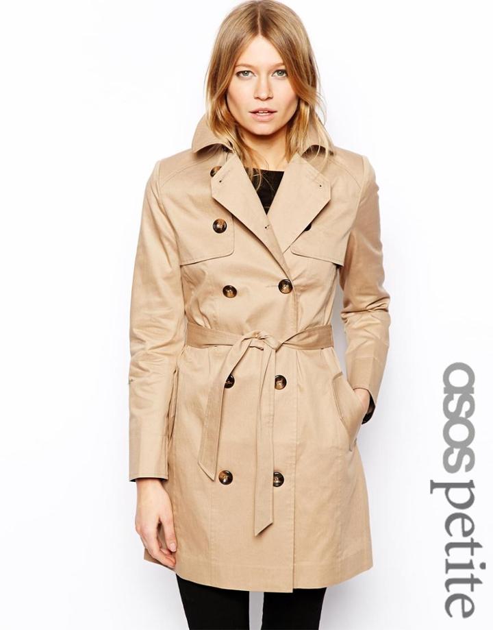 Asos Petite Exclusive Trench With Nautical Lining
