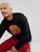 Santa Cruz Classic Dot Long Sleeve T-shirt In Black - Black