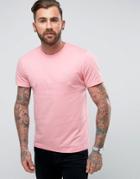 Original Penguin Pin Point T-shirt Small Logo Slim Fit In Pink - Pink