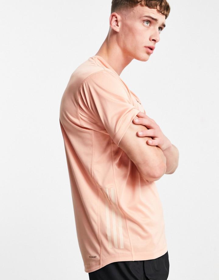 Adidas Yoga T-shirt In Washed Pink
