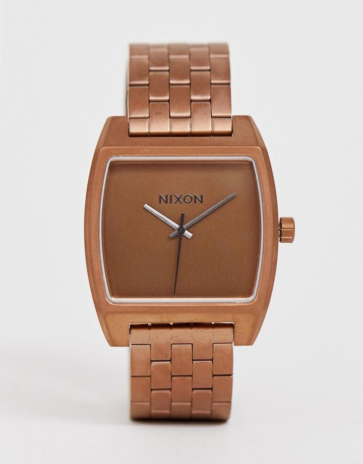 Nixon A1245 Time Tracker Bracelet Watch In Copper - Copper