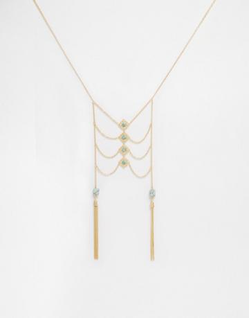 Ashiana Turquoise Necklace - Gold