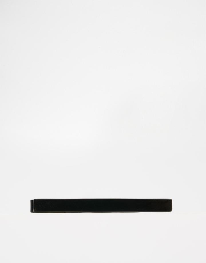 Asos Super Skinny Tie Bar In Black - Black