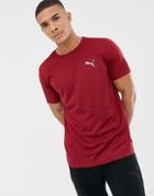 Puma Running Mono T-shirt In Burgundy 517242-08 - Red