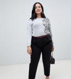 Oasis Curve Belted Peg Pants - Black